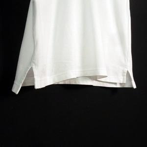 ダックス DAKS ポロシャツ 鹿の子 ワンポイント 刺繍 半袖 L 白 ホワイト メンズ