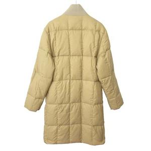 ジェオスピリット Geospirit コート ダウン ジャケット リバーシブル 42 ベージュ 茶 レディース