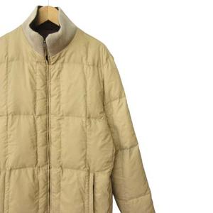ジェオスピリット Geospirit コート ダウン ジャケット リバーシブル 42 ベージュ 茶 レディース