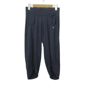 アディダス adidas パンツ クロップド丈 ストレッチ フィットネス M 紺 レディース