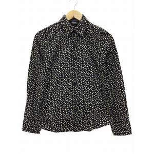 マウジー moussy シャツ カジュアル 花柄 長袖 1 黒 ブラック ピンク 