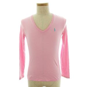ラルフローレン Ralph Lauren Sport Tシャツ カットソー 長袖 Vネック 薄手 コットン 無地 ロゴ ピンク トップス Mo メンズ 192 ベクトルパーク