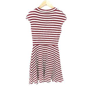 レイビームス Ray Beams ワンピース ニット フレンチスリーブ ミニ ボーダー 白 ホワイト Akk31 レディース 193 ベクトルパーク