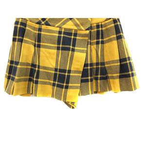 BURBERRY BLUE LABEL チェック柄キュロット 黄色 裏地付き36 BURBERRY BLUE LABEL 】チェック柄タイトスカート 36 - メルカリ