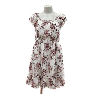 レストローズ L Est Rose ワンピース ミニ 花柄 ノースリーブ シフォン 2 白 アイボリー Mn レディース 195 ベクトルパーク