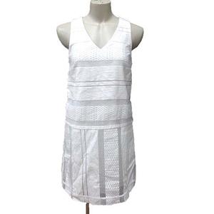 アルマーニエクスチェンジ A X Armani Exchange ひざ丈ワンピース ボーダー ストライプ 0 白 ホワイト Yk レディース 195 ベクトルパーク