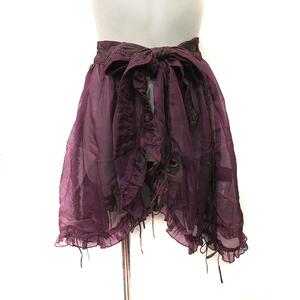 オッズオネスト OZZ ONESTE フレアスカート 巻きスカート ミニ シアー  