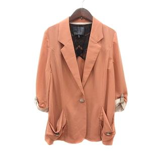 カリテ qualite テーラードジャケット 背抜き 2 ベージュ テラコッタ  