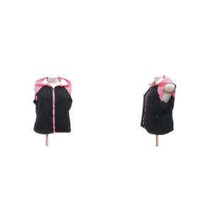 ナイキ NIKE スポーツウェア ジャケット パーカー 2way ジップアップ フード 長袖 ノースリーブ XL 黒 ブラック ピンク /YK レディース