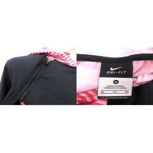 ナイキ NIKE スポーツウェア ジャケット パーカー 2way ジップアップ フード 長袖 ノースリーブ XL 黒 ブラック ピンク /YK レディース