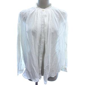 エルマフロディット Hermaphrodite ノーカラーブラウス シャツ 長袖 2 