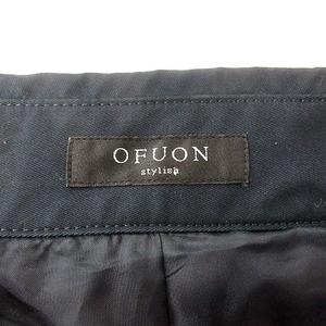 オフオン ofuon トレンチコート ダブル 背抜き 38 M 紺 ネイビー /MN レディース