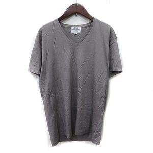 ユナイテッドアローズ UNITED ARROWS Tシャツ カットソー Vネック 半袖 M グレージュ /YI メンズ