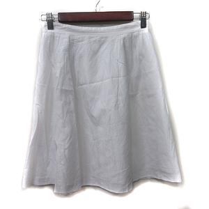 エフデ ef-de フレアスカート ひざ丈 9 M 白 ホワイト /YI レディース