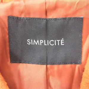 シンプリシテェ Simplicite ダッフルコート 総裏地 茶 ブラウン /MS レディース