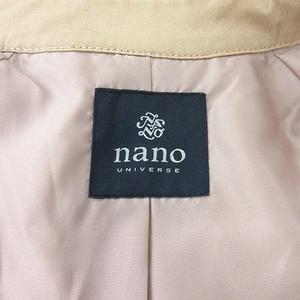 ナノユニバース nano universe トレンチコート ダブル 総裏地 36 S ベージュ /MN ●RY レディース