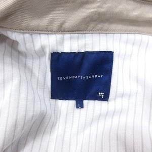 セブンデイズサンデイ SEVENDAYS＝SUNDAY トレンチコート ロング 背抜き ウエストマーク L ベージュ /AU ●RY レディース