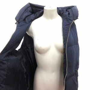 アズールバイマウジー AZUL by moussy ダウンベスト ジップアップ 総裏地 フード M 紺 ネイビー /YK レディース