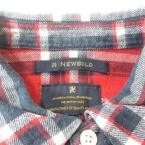 アールニューボールド R.NEWBOLD ネルシャツ チェック 長袖 M 紺 ネイビー /MN メンズ