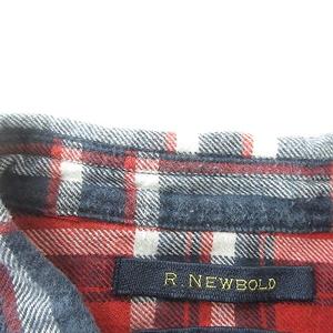 アールニューボールド R.NEWBOLD ネルシャツ チェック 長袖 M 紺 ネイビー /MN メンズ