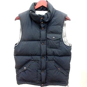 エディフィス EDIFICE ダウンベスト 総裏地 ジップアップ 48 紺 ネイビー /RT メンズ