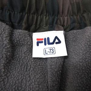 フィラ FILA ジョガーパンツ 迷彩柄 カモフラ 裏起毛 L 緑 グリーン /MN レディース