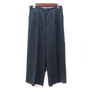 ヒューマンウーマン HUMAN WOMAN ワイドパンツ ハイウエスト M 紺 ネイビー /YI レディース