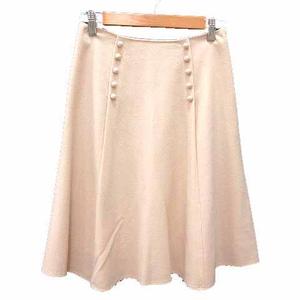 エフデ ef-de フレアスカート ひざ丈 ウール 9 M ベージュ /YK ●RY レディース