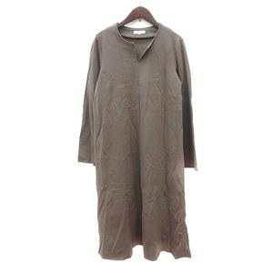 プラステ PLST ワンピース ミモレ ロング 長袖 S グレージュ /MN レディース