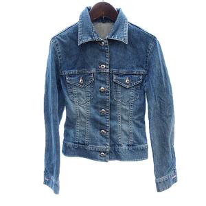 エフデ ef-de デニムジャケット Gジャン ジージャン 7 S 青 ブルー /AU レディース