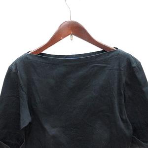 ラルフローレン RALPH LAUREN RALPH カットソー スラッシュドネック ロールアップ 三分袖 半袖 M 黒 ブラック /AU レディース