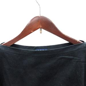 ラルフローレン RALPH LAUREN RALPH カットソー スラッシュドネック ロールアップ 三分袖 半袖 M 黒 ブラック /AU レディース