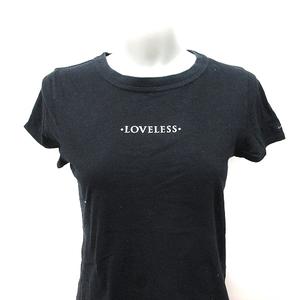 ラブレス LOVELESS Tシャツ カットソー 半袖 刺繍 36 S 黒 ブラック /YI レディース