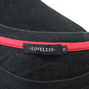 ラブレス LOVELESS Tシャツ カットソー 半袖 刺繍 36 S 黒 ブラック /YI レディース