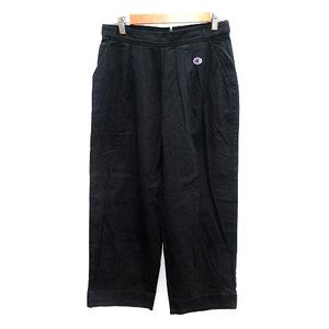 チャンピオン CHAMPION ワイドテーパードパンツ イージー L 黒 ブラック /AU レディース
