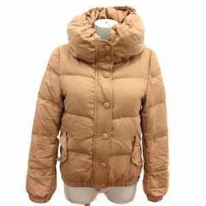 B&Y ユナイテッドアローズ BEAUTY&YOUTH ビューティー&ユース ダウンジャケット ジップアップ 総裏地 ウール M ベージュ /YK レディース