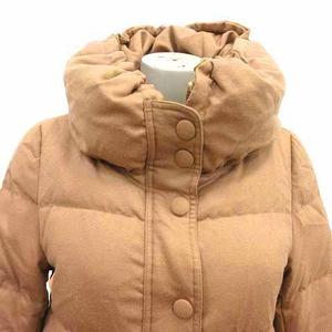 B&Y ユナイテッドアローズ BEAUTY&YOUTH ビューティー&ユース ダウンジャケット ジップアップ 総裏地 ウール M ベージュ /YK レディース