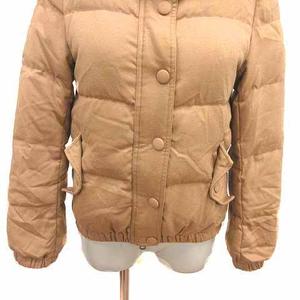 B&Y ユナイテッドアローズ BEAUTY&YOUTH ビューティー&ユース ダウンジャケット ジップアップ 総裏地 ウール M ベージュ /YK レディース