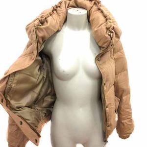 B&Y ユナイテッドアローズ BEAUTY&YOUTH ビューティー&ユース ダウンジャケット ジップアップ 総裏地 ウール M ベージュ /YK レディース