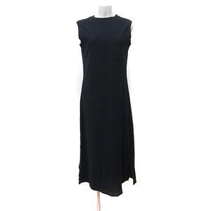 プラステ PLST ワンピース ロング ノースリーブ M 黒 ブラック /YI レディース