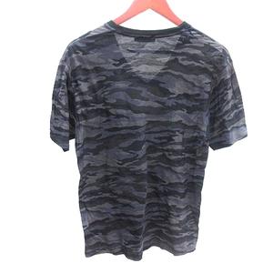 ラブレス LOVELESS カットソー Tシャツ Vネック スパンコール 迷彩柄 カモフラ 半袖 3 L グレー /AU メンズ