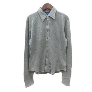 ラルフローレン RALPH LAUREN シャツ ニット 長袖 絹 シルク カシミヤ混 L グレー /MN メンズ