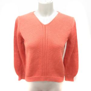 ヒューマンウーマン HUMAN WOMAN ニット セーター 長袖 M オレンジ /RT レディース