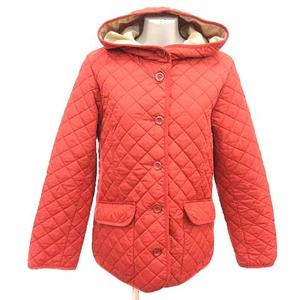 シューラルー SHOO・LA・RUE キルティングジャケット 中綿 総裏地 フード L オレンジ /YK レディース