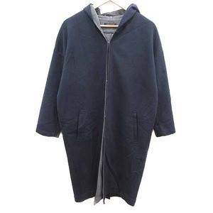バンヤードストーム BARNYARDSTORM ロングコート フード 1 M 紺 ネイビー グレー /YK レディース