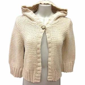 テチチ Te chichi カーディガン ニット フード 七分袖 アイボリー 白 ホワイト /YK レディース