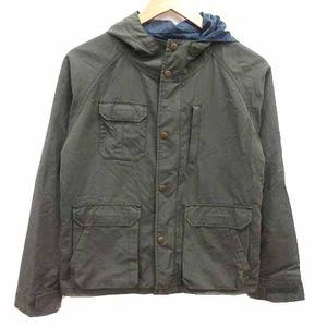 ジャーナルスタンダード JOURNAL STANDARD ミリタリージャケット ブルゾン ナイロン ジップアップ 総裏地 フード 緑 グリーン /YK レディース