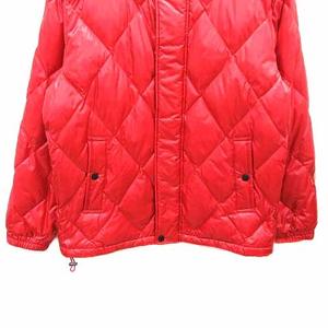 ユニクロ UNIQLO ダウンジャケット ジップアップ 総裏地 L 赤 レッド /YK ●RY メンズ
