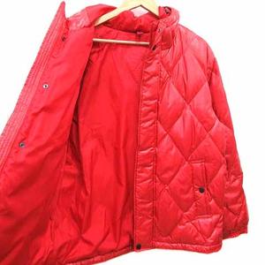 ユニクロ UNIQLO ダウンジャケット ジップアップ 総裏地 L 赤 レッド /YK ●RY メンズ