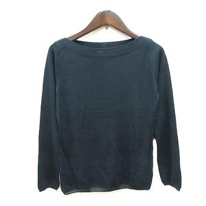 エフデ ef-de ニット カットソー 長袖 絹 シルク 9 M 黒 ブラック /MN レディース